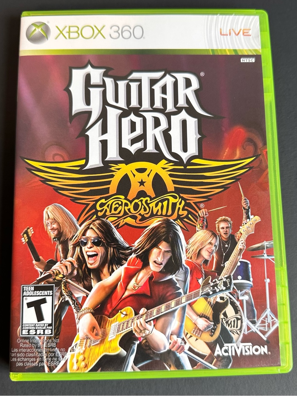 Guitar Hero: Aerosmith (Xbox 360) Complete In Box CIB w/ Manual, Tested✅